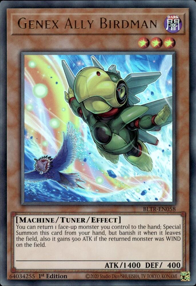 Genex Ally Birdman (Alternate Art) BLTR-EN058 card from Battles of Legend: Terminal Revenge