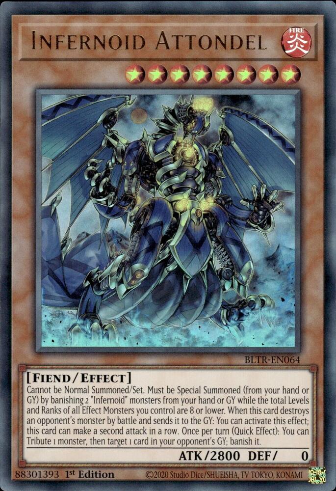 Infernoid Attondel BLTR-EN064 card from Battles of Legend: Terminal Revenge