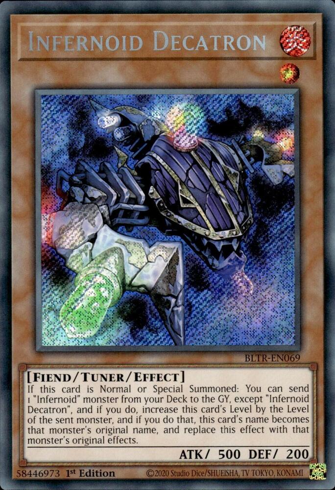 Infernoid Decatron BLTR-EN069 card from Battles of Legend: Terminal Revenge