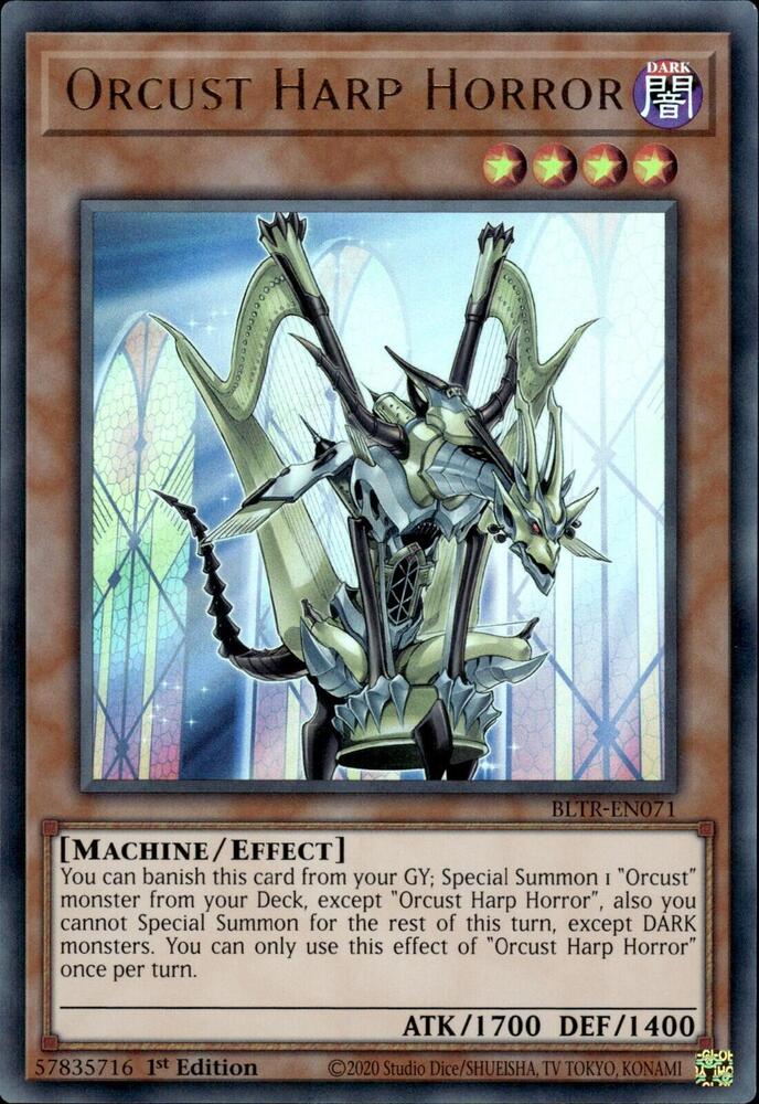 Orcust Harp Horror BLTR-EN071 card from Battles of Legend: Terminal Revenge
