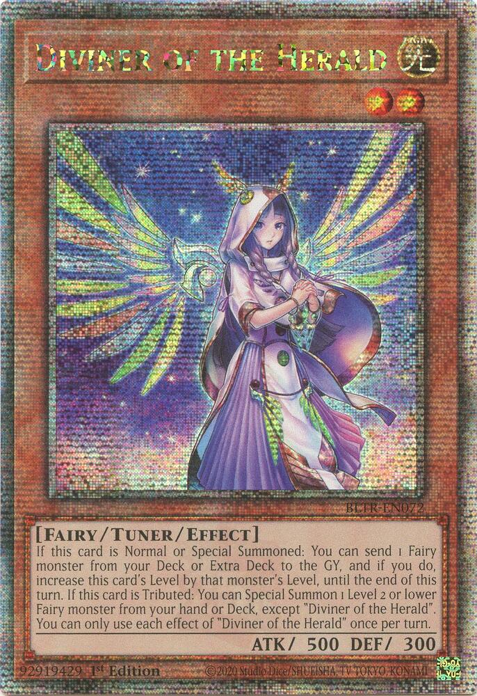 Diviner of the Herald (Quarter Century Secret Rare) BLTR-EN072 card from Battles of Legend: Terminal Revenge