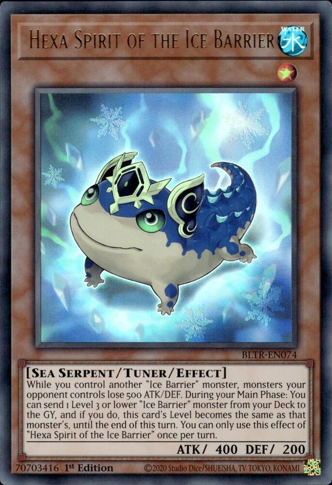 Hexa Spirit of the Ice Barrier BLTR-EN074 card from Battles of Legend: Terminal Revenge