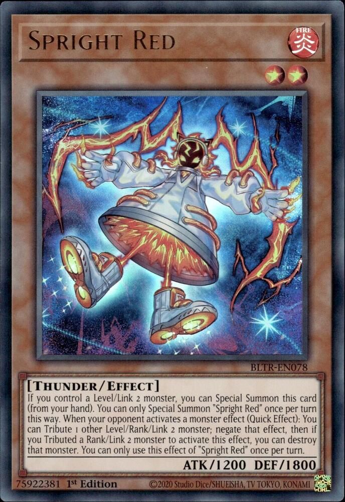 Spright Red BLTR-EN078 card from Battles of Legend: Terminal Revenge