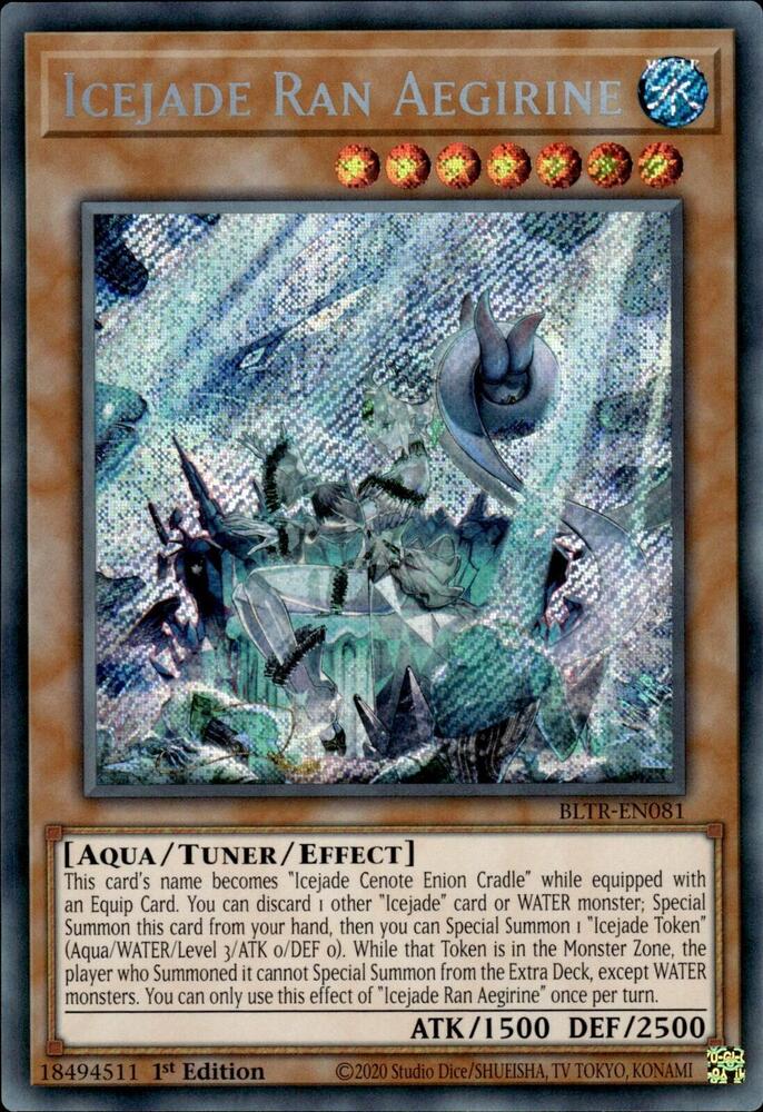 Icejade Ran Aegirine BLTR-EN081 card from Battles of Legend: Terminal Revenge