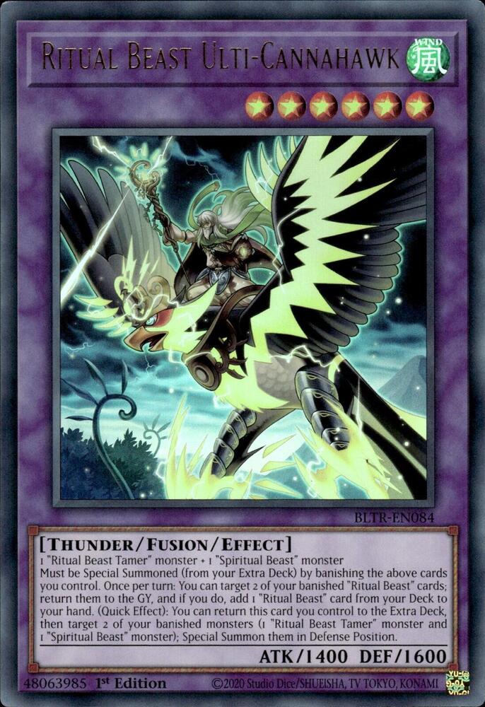 Ritual Beast Ulti-Cannahawk BLTR-EN084 card from Battles of Legend: Terminal Revenge