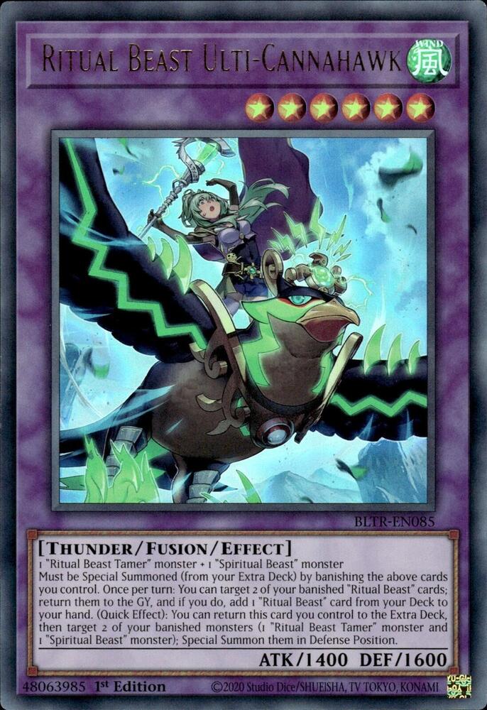 Ritual Beast Ulti-Cannahawk (Alternate Art) BLTR-EN085 card from Battles of Legend: Terminal Revenge