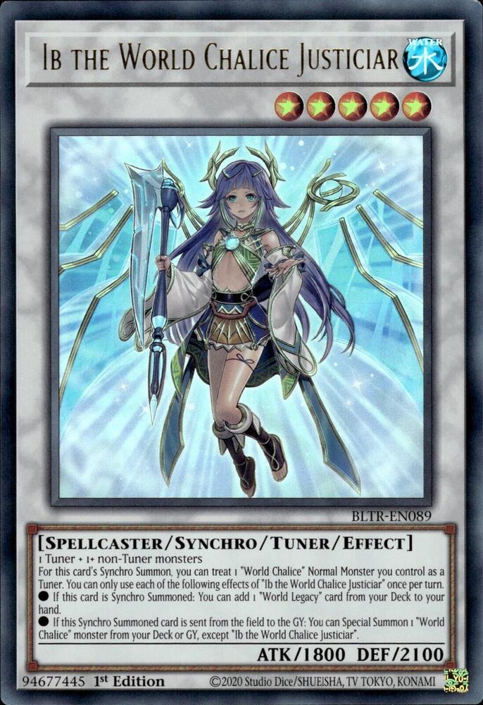 Ib the World Chalice Justiciar BLTR-EN089 card from Battles of Legend: Terminal Revenge