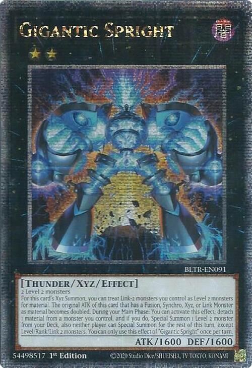 Gigantic Spright (Quarter Century Secret Rare) BLTR-EN091 card from Battles of Legend: Terminal Revenge