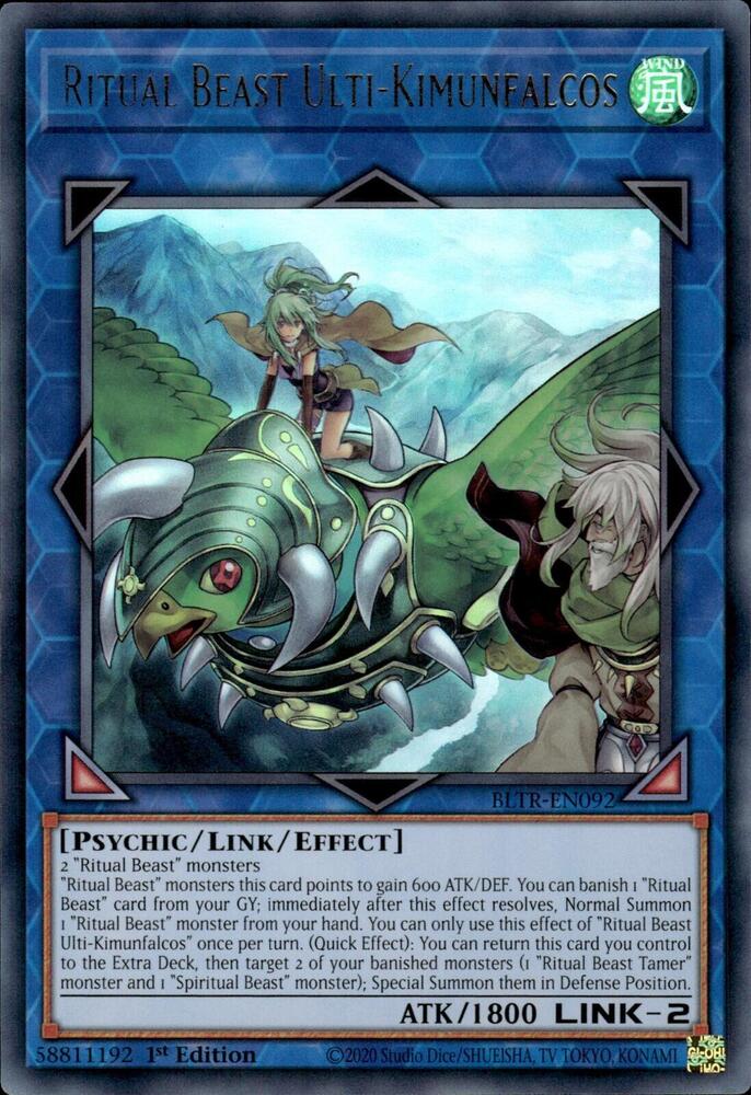 Ritual Beast Ulti-Kimunfalcos BLTR-EN092 card from Battles of Legend: Terminal Revenge