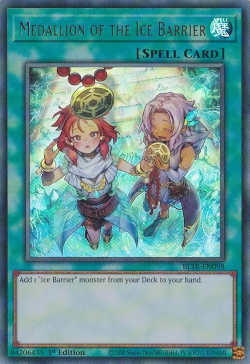 Medallion of the Ice Barrier (Alternate Art) BLTR-EN098 card from Battles of Legend: Terminal Revenge