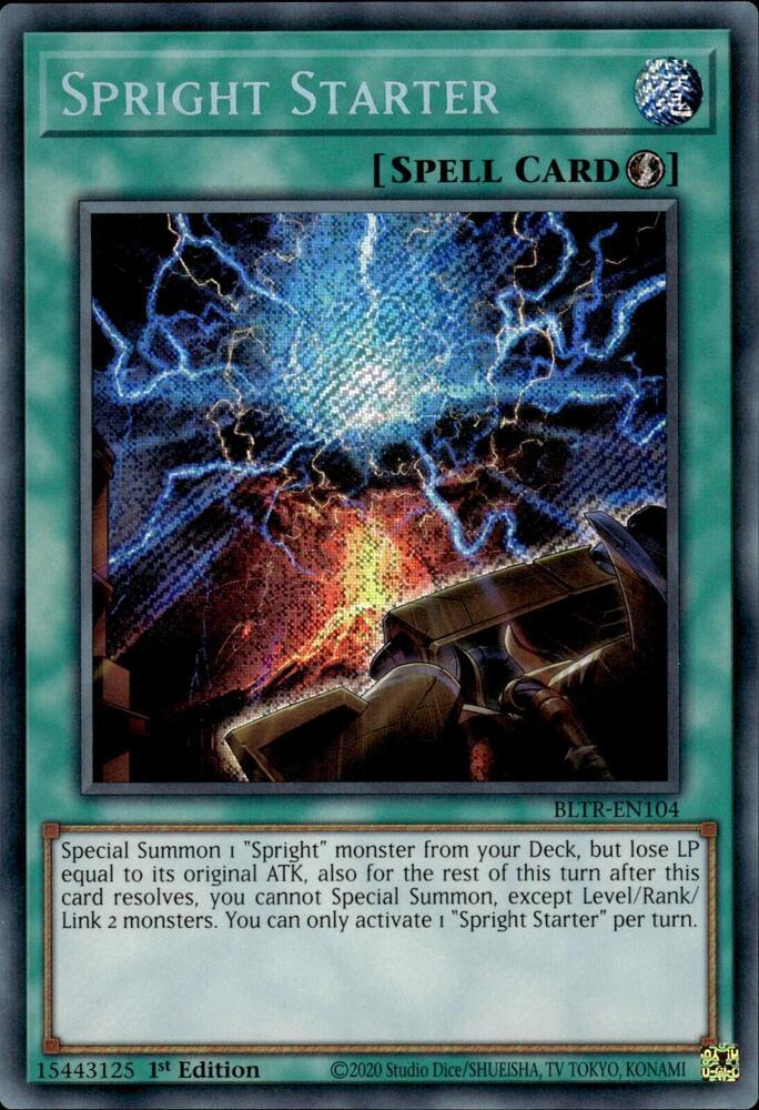 Spright Starter BLTR-EN104 card from Battles of Legend: Terminal Revenge