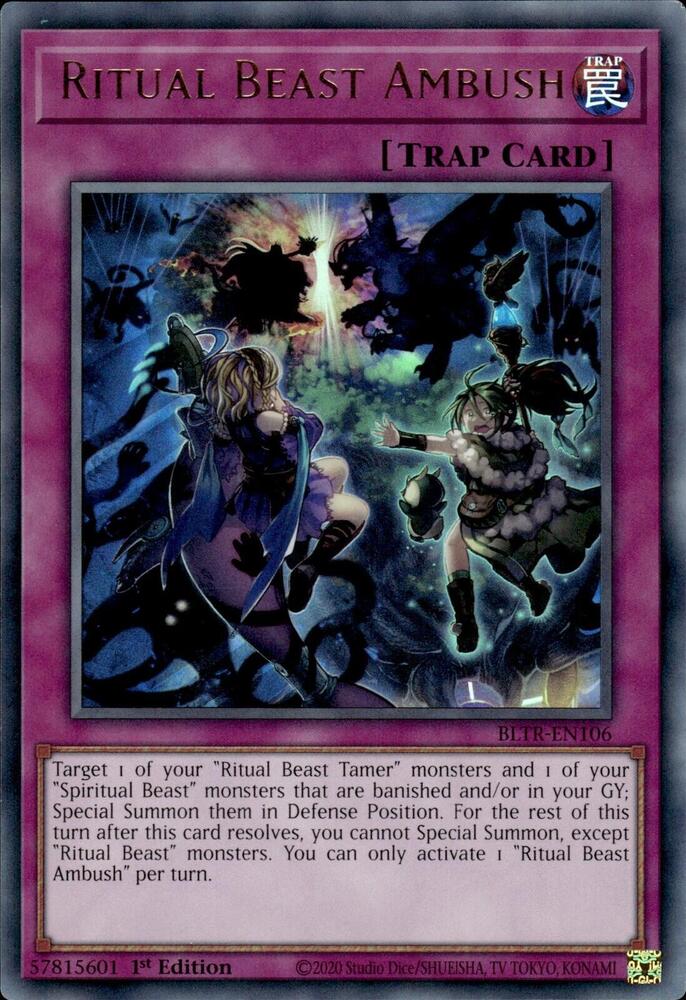 Ritual Beast Ambush BLTR-EN106 card from Battles of Legend: Terminal Revenge