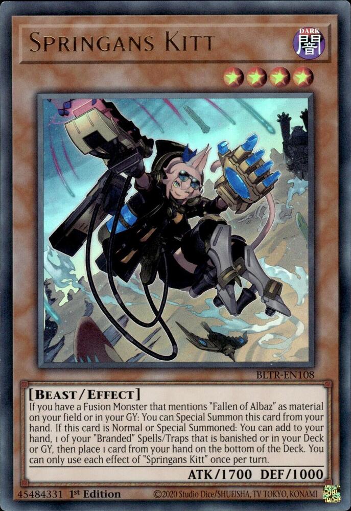 Springans Kitt BLTR-EN108 card from Battles of Legend: Terminal Revenge