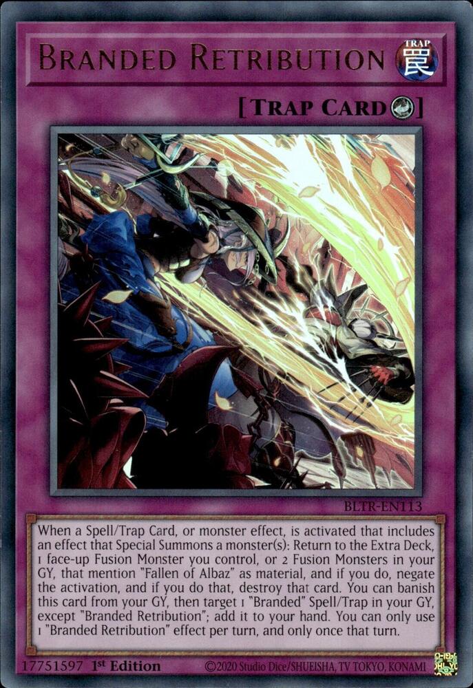 Branded Retribution BLTR-EN113 card from Battles of Legend: Terminal Revenge