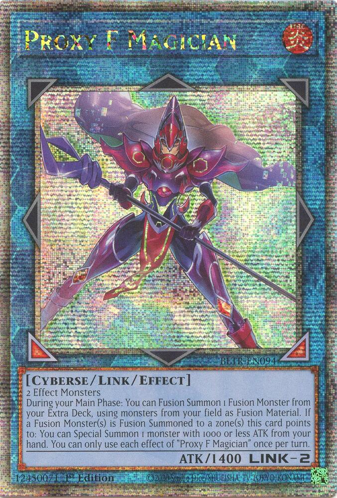 Proxy F Magician (Quarter Century Secret Rare) BLTR-EN094 card from Battles of Legend: Terminal Revenge