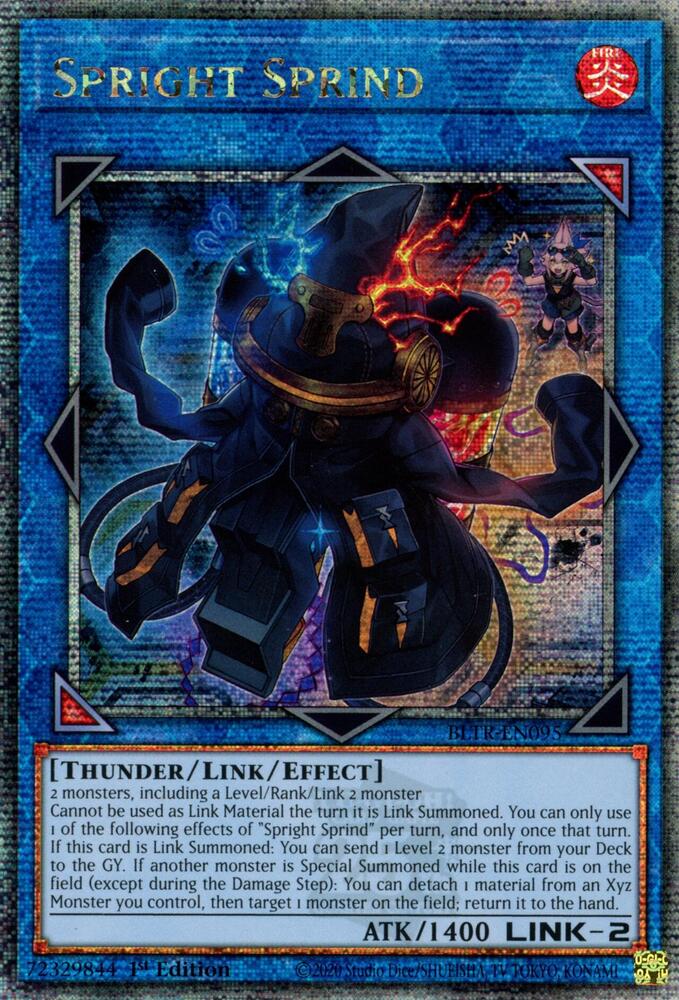 Spright Sprind (Quarter Century Secret Rare) BLTR-EN095 card from Battles of Legend: Terminal Revenge