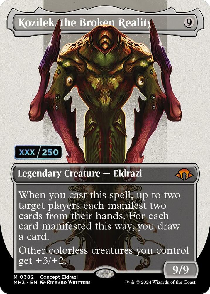 Kozilek, the Broken Reality (Borderless) (Serial Numbered) 382 card from Modern Horizons 3