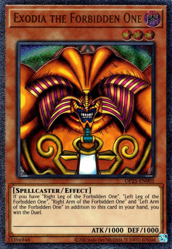Exodia the Forbidden One (UTR) OP25-EN001 card from OTS Tournament Pack 25