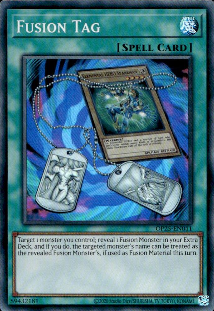 Fusion Tag OP25-EN011 card from OTS Tournament Pack 25