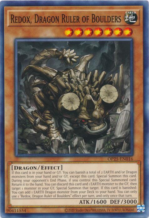 Redox, Dragon Ruler of Boulders OP25-EN016 card from OTS Tournament Pack 25