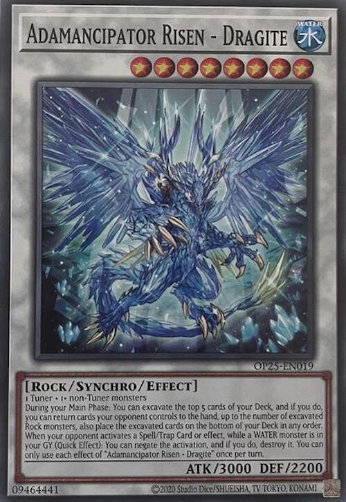 Adamancipator Risen - Dragite OP25-EN019 card from OTS Tournament Pack 25