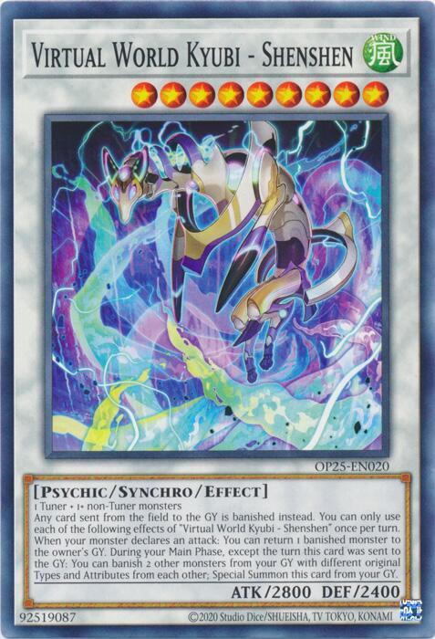 Virtual World Kyubi - Shenshen OP25-EN020 card from OTS Tournament Pack 25