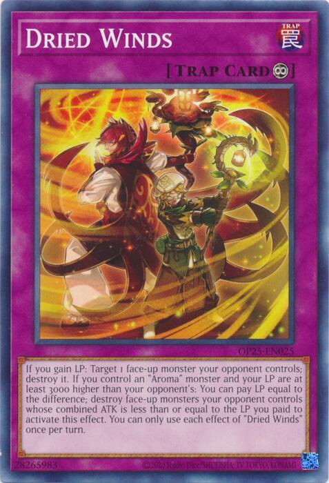 Dried Winds OP25-EN025 card from OTS Tournament Pack 25