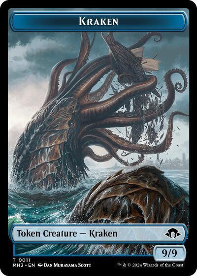 Kraken Token 11 card from Modern Horizons 3