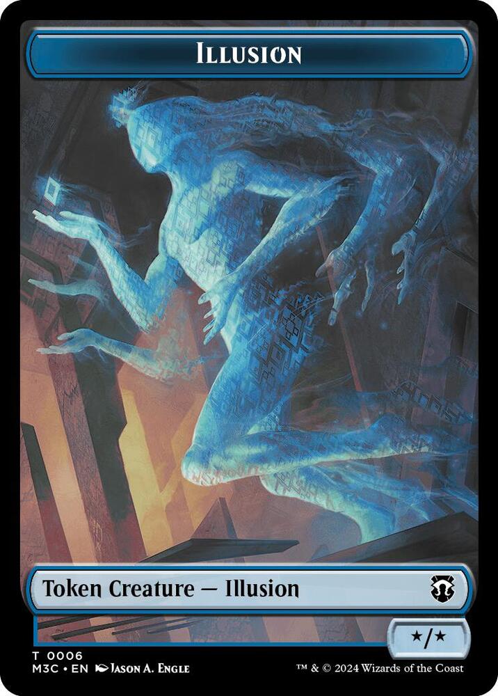 Illusion (Ripple Foil) // Servo Double-Sided Token 6 // 33 card from Commander: Modern Horizons 3