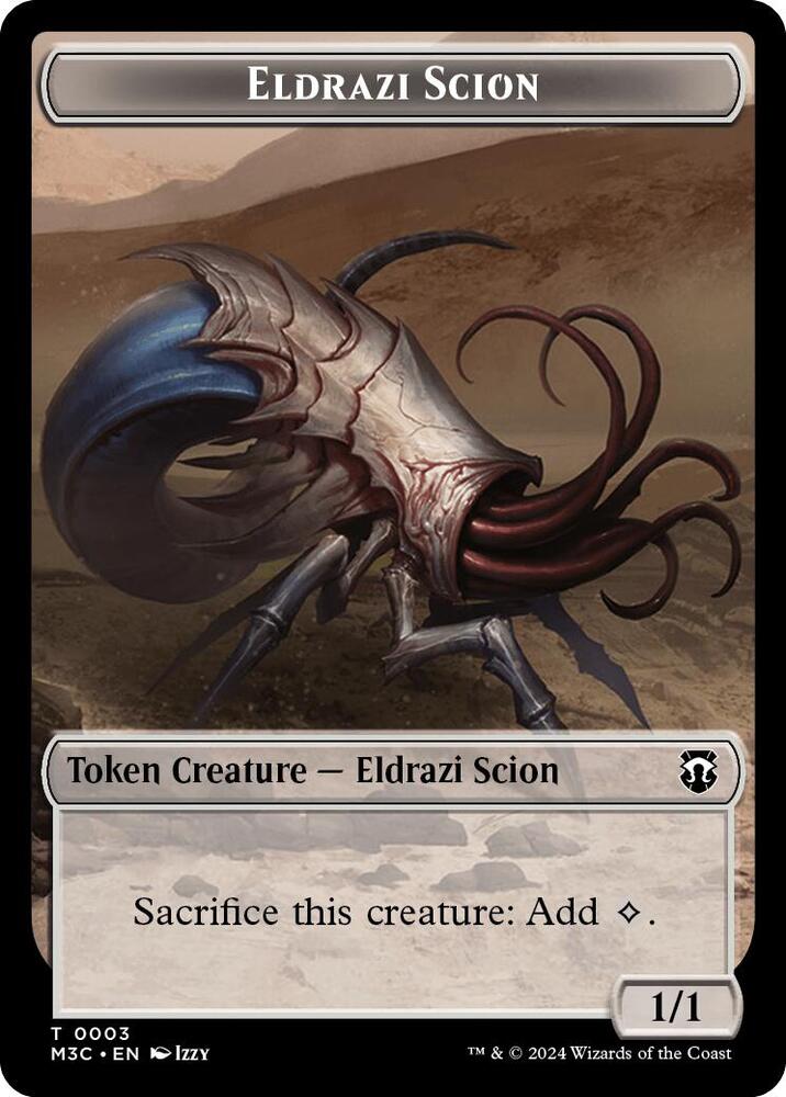 Eldrazi Scion (Ripple Foil) // Eldrazi Spawn Double-Sided Token 3 // 2 card from Commander: Modern Horizons 3