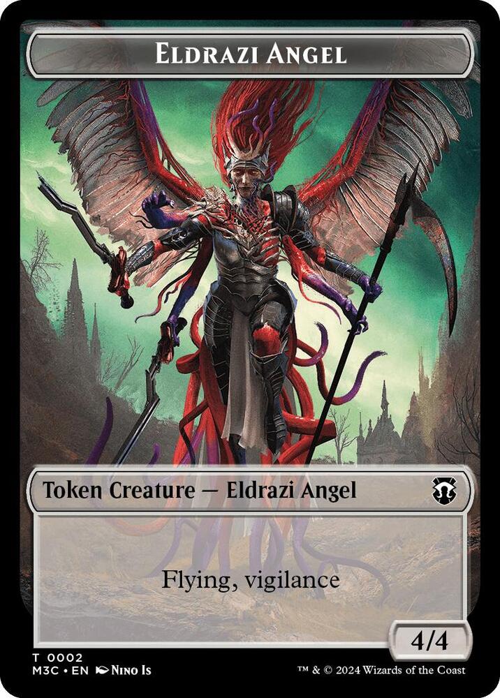Eldrazi Angel (Ripple Foil) // Copy Double-Sided Token 2 // 1 card from Commander: Modern Horizons 3