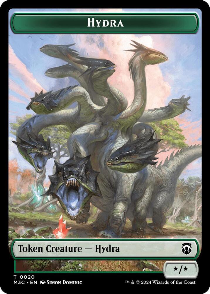 Hydra (Ripple Foil) // Boar Double-Sided Token 20 // 17 card from Commander: Modern Horizons 3