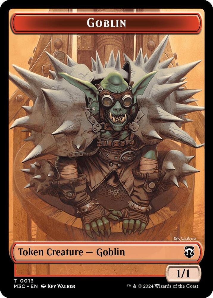 Goblin (Ripple Foil) // Tarmogoyf Double-Sided Token 13 // 22 card from Commander: Modern Horizons 3