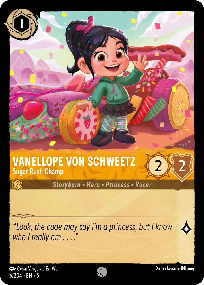 Vanellope von Schweetz - Sugar Rush Champ 6/204 card from Shimmering Skies