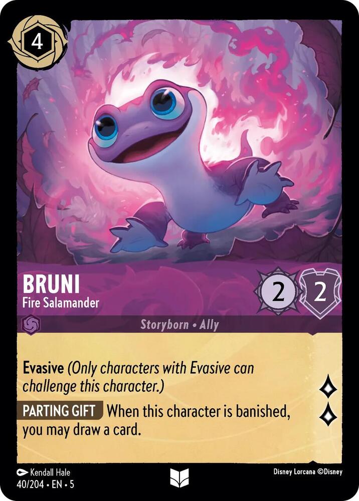 Bruni - Fire Salamander 40/204 card from Shimmering Skies