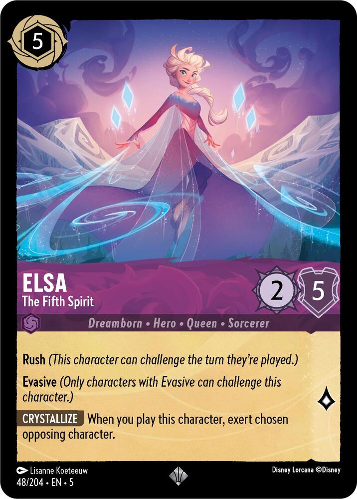 Elsa - The Fifth Spirit 48/204 card from Shimmering Skies