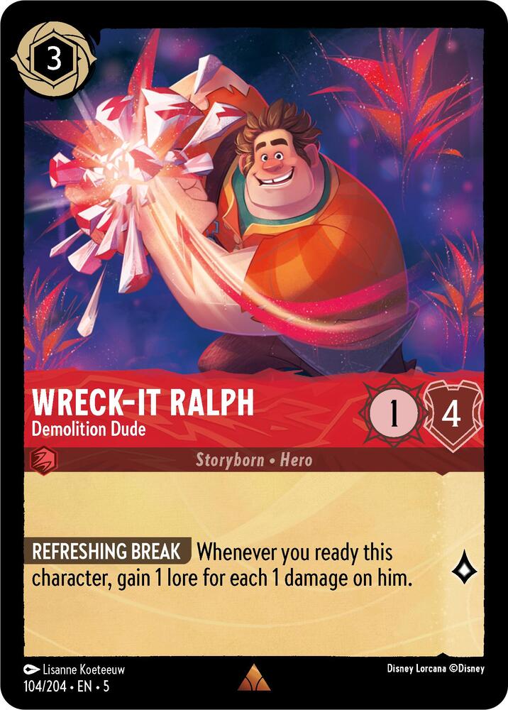 Wreck-It Ralph - Demolition Dude 104/204 card from Shimmering Skies