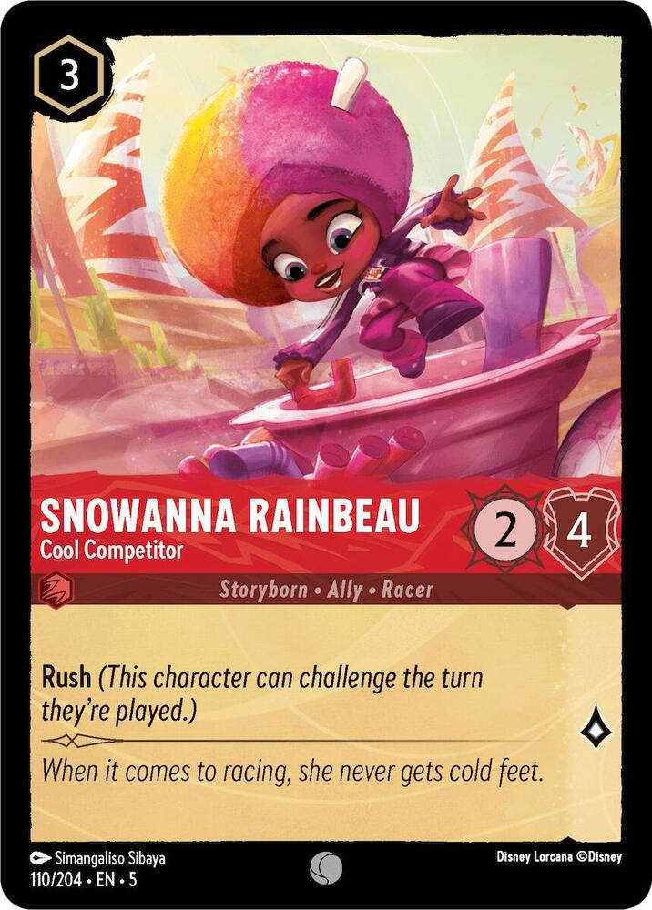 Snowanna Rainbeau - Cool Competitor 110/204 card from Shimmering Skies