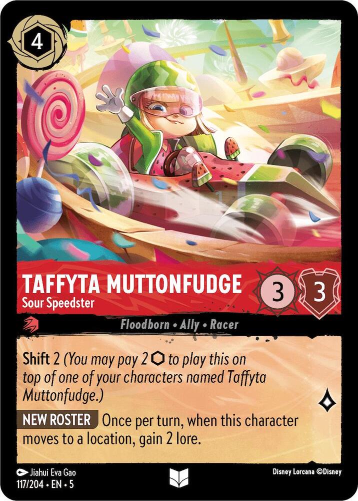Taffyta Muttonfudge - Sour Speedster 117/204 card from Shimmering Skies