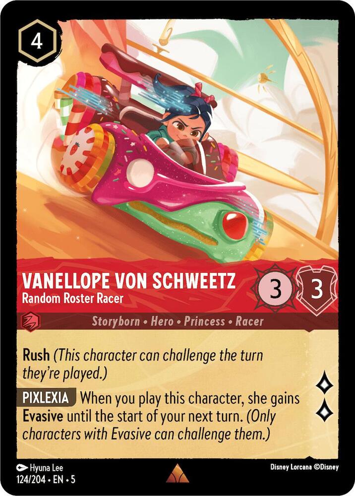 Vanellope von Schweetz - Random Roster Racer 124/204 card from Shimmering Skies