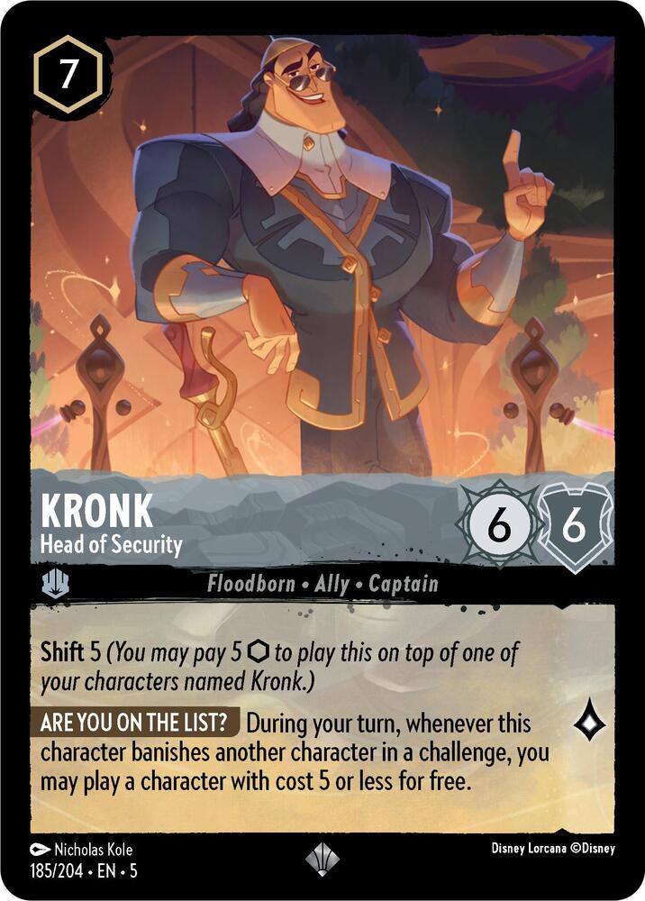 Kronk - Head of Security 185/204 card from Shimmering Skies