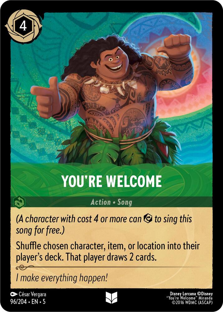 You're Welcome 96/204 card from Shimmering Skies