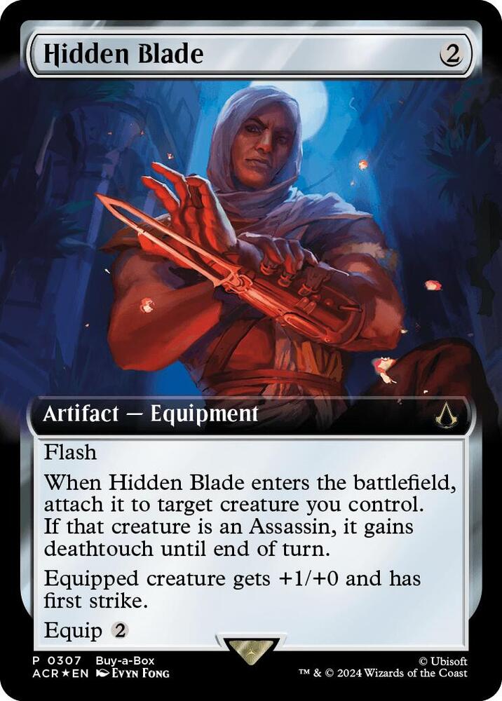 Hidden Blade (Extended Art) 307 card from Buy-A-Box Promos