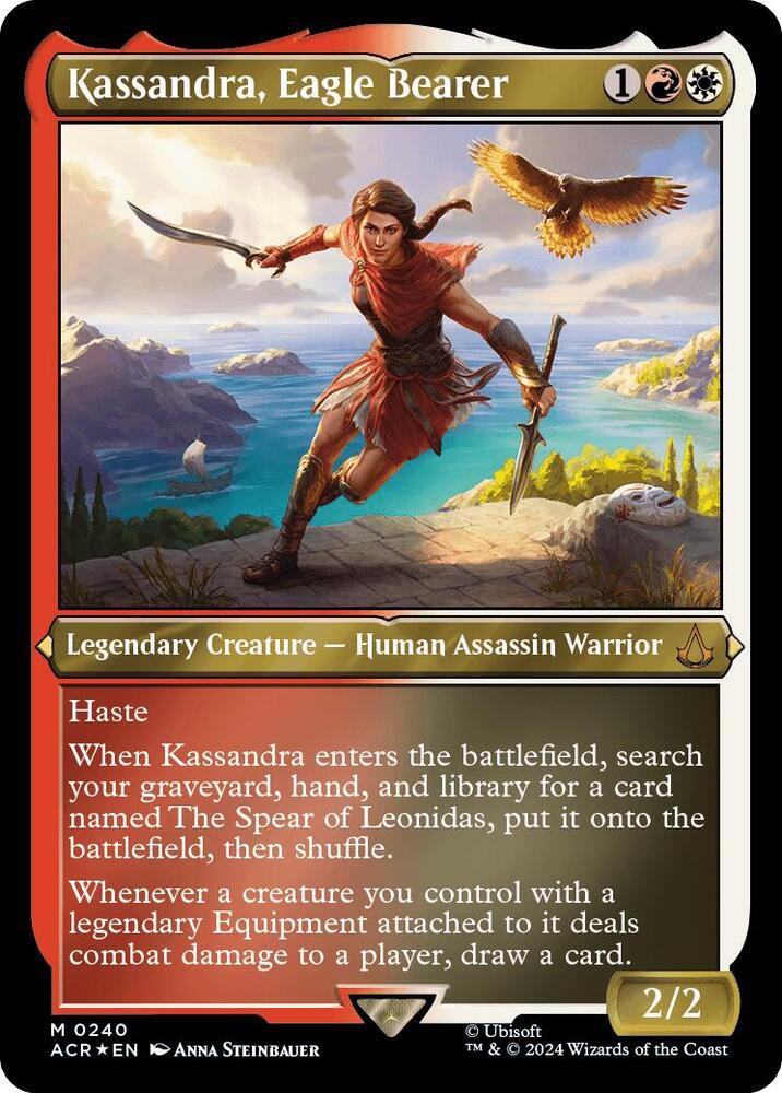 Kassandra, Eagle Bearer (Foil Etched) 240 card from Universes Beyond: Assassin's Creed