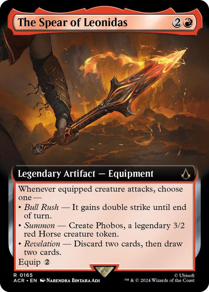 The Spear of Leonidas (Extended Art) 165 card from Universes Beyond: Assassin's Creed