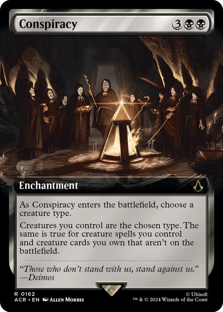 Conspiracy (Extended Art) 162 card from Universes Beyond: Assassin's Creed