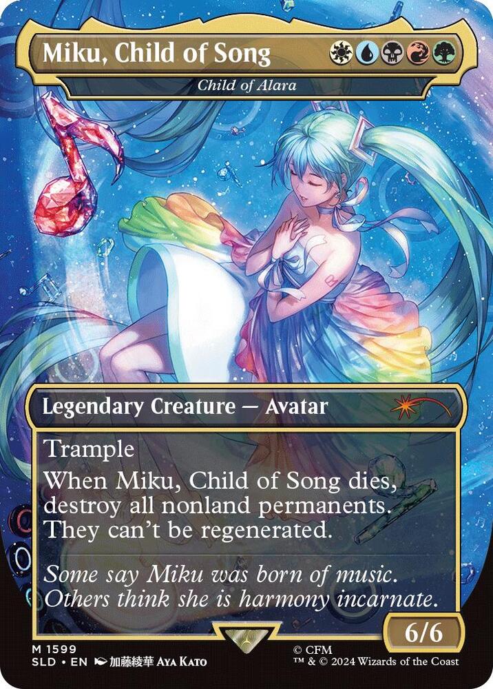 Miku, Child of Song - Child of Alara 1599 card from Secret Lair Drop Series