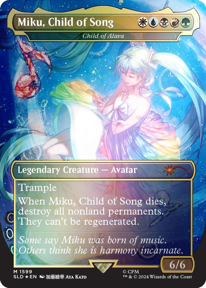 Miku, Child of Song - Child of Alara (Rainbow Foil) 1599 card from Secret Lair Drop Series