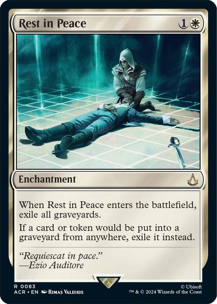 Rest in Peace 83 card from Universes Beyond: Assassin's Creed