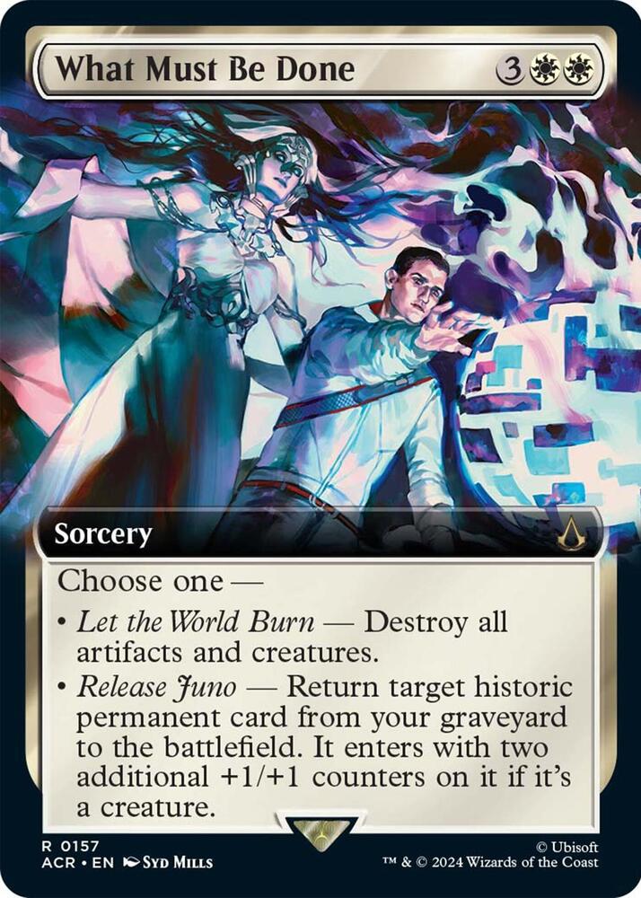 What Must Be Done (Extended Art) 157 card from Universes Beyond: Assassin's Creed
